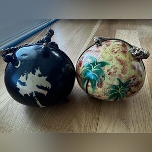 2 Coconut Shell Handbag Purse